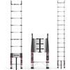 NONE Scala telescopica pieghevole in acciaio inossidabile da 4,4 metri, design antiscivolo, salvaspazio, multifunzionale