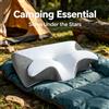NONE Cuscino Cervicale in Memory Foam per Alleviare il Dolore al Collo, Supporto Ergonomico Ortopedico per Chi Dorme su Lato, Schiena o Stomaco, Traspirante e Sagomato