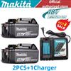 Makita Batteria Originale Makita 18v con Caricabatterie Ricaricabile agli Ioni di Litio per BL1880 BL1850 BL1860B LXT400 Utensile Elettrico Makita