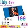 Batteria agli ioni di litio 48V 100ah 13s6p 48V 100000mAh 2000W per scooter elettrici e biciclette, con BMS 50A integrato + caricabatterie