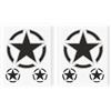 4R Quattroerre.it - 6326 - Adesivi Sticker Stella Militare, 10 x 12 cm (Confezione da 2)