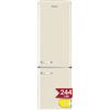 Amica KGCR 387 101 B Retro frigorifero con congelatore, altezza 181 cm, larghezza 55 cm, 244 L/EEK C, autoportante, beige