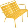 Fermob - Panca con schienale Luxembourg - Giallo - Alluminio laccato - Designer Frédéric Sofia