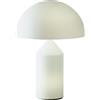 O luce - Lampada da tavolo Attolo - Bianco - Vetro di Murano soffiato a bocca - Designer Vico Magistretti