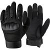 GES Guanti moto, guanti moto da uomo Full Finger. Touch Screen ATV Guanti da Motocross Racing (Nero, L)