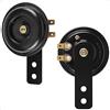 Evermotor Tromba di segnale per moto, 12 V, mini scooter, colore nero, per Simson s51, Yamaha, Kawasaki, ciclomotore, con certificazione e-mark, 2 pezzi