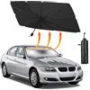 GoZhiCore Parasole Auto Parabrezza Anteriore Interno, Ombrello Parasole Auto Pieghevole, Protezione UV, Protegge dal Sole e dal Calore, per la Maggior Parte delle Autos, 140 x 80 cm