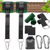 Paittesllly Set di fissaggio per altalena, set di fissaggio per amaca, altalena, altalena, kit con 2 moschettoni pesanti e anelli a D per giardino e esterni (1,5 m x 2)