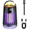 PokeAir Bug Zapper, Zapper per insetti da 2000 V, Zapper elettrico con spazzola per la pulizia, cavo di ricarica USB, doppia ricarica solare e USB, modalità a doppia funzione, lampada antizanzare per esterni