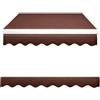 Generico Mantovana di Ricambio per Tenda da Giardino 2,5 3 4 5 6m, Striscia di Mantovana Ondulata di Ricambio Resistente Ai Raggi UV per Terrazza Negozio, Solo Mantovana(Coffee,L250cmxH20cm)