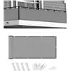 AUWUUA Frangivisto Balcone 0.8x10.5m/80x1050cm Copri Ringhiera Balcone Esterno per Privacy e Sicurezza Telo Frangivista, PES 220g/m² Impermeabile Anti-UV per Terrazza e Giardino, Grigio Chiaro
