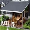 AUWUUA Vela Ombreggiante Impermeabile 1.4x4.4m/140x440cm Vela de Sombra Rettangolare con Occhielli, Protezione Raggi UV, PES 220 g/m² Tenda da Sole Esterna per Terrazza Giardino Patio, Antracite