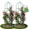 TTL Garden Obelisk - Set di 2 tralicci in metallo antiruggine per piante rampicanti, rose, clematide, in acciaio verniciato a polvere, altezza 165 cm, diametro 40 cm, pomodori, cetrioli