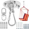 Criveple Gancio Soffitto in Acciaio Inossidabile 400 kg capacità Portante 360° Rotazione, Staffa da Soffitto per sacco da boxe in acciaio inossidabil, Gancio da Soffitto Resistente per Sedia Sospesa, Amaca