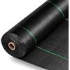 MRWiZMS Telo Pacciamatura 100g/m²,Pellicola per Erbacce da Giardino, permeabile all'Acqua, Resistente agli Strappi, con griglia e Resistente ai Raggi UV, per Orto, Giardino,Nero (30m² (2m x 15m))