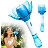 HBSFBH Macchina per bolle di sapone di Loto, soffiatore di bolles di Loto, Pistola Bolle di Sapone di Loto, Sparabolle di Sapone Automatica di Loto, macchina a bolle di fiori, per feste all'aperto