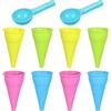 WRITWAA Set di Giocattoli per Spiaggia e Sabbia Coni Gelato in Plastica e Palette, 2 Set per Bambini e Piccoli, per Giochi All'aperto in Giardino Colore Casuale