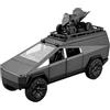 SYOEUR 1:32 Per Tesla Cybertruck Pickup Camping RV Modello Di Auto In Lega Pressofusa Veicoli Giocattolo Camion Giocattoli Regalo Set Giochi Modello Auto per Hobby(Nero)