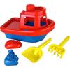 Frabar Rete Giochi Spiaggia Con Barca Grande MADE IN ITALY Formine e Palette 2 Colori- No Pericolo Bambini 1 O 2 Anni - Mare, Piscina, Sabbiera - Divertimento E Colore In Sicurezza Rosso