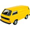 Generisch Welly modello auto compatibile con VW Volkswagen T3 Transporter Kasten giallo 1979-1992 1/34-1/39 Metal Model Auto Die Cast Nuovo in scatola