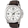 Casio Men's Core MTP1314L-7AV Silver Leather Quartz Fashion Watch