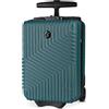 BERTOO Milano XXS Valigia sottosedile 40x20x25 per Ryanair Bagaglio a mano 0, Bagaglio a mano rigido in ABS con ruote, 18L, Verde