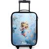 NoBoringSuitcases.com® Valigia Per Bambini Compatto 48x31x19 cm Bagaglio Ultraleggero Trolley A Mano Rigidi LED Ruote Valigie Bimbi - Ragazze - Fata Farfalla - Cielo Floreale