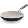 KitchenAid Aluminium Padella Ceramica Antiaderente, 24 cm, Senza PFAS, Compatibile Induzione, Manico Acciaio Inox, Adatta Forno, Lavabile Lavastoviglie, Nero
