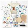 UBERMing Set Regalo Neonato per Maschio e Femmina con 2 Body Neonato 1 Bavaglino