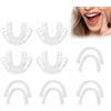 TAHJOS 4 Paia Denti Finti Da Applicare Da Soli, Faccette Dentali Universali Superiore E Inferiore,Dentiera Provvisoria,Protesi Dentale Con Foro, Provvisoria Denti Finti Per Uomini E Donne(A)