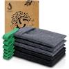 PHOGARY 6 Sacchetti Scrub Corpo per Sapone, Borse in Nylon Esfoliante per Bagno/Doccia, Spugna Scrub Corpo Rete Esfoliante per il Corpo, Asciugatura Rapida (Grigio, Nero)