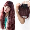 SEGO Fermaglio per capelli sintetici, con 2 clip, clip in bangs fringe per capelli, extension per capelli, colore: vino rosso