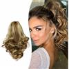 Gairyan Coda Cavallo Capelli Extension con Pinza Posticci per Capelli Coda di Cavallo Sintetici Claw Ponytail Coda Capelli Extension Clip Ricci Mossi Ondulati Corti Estensioni, marrone dorato&biondo
