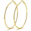GoldChic Orecchini a Cerchio Donna 60mm Cerchi Donna Orecchini Cerchio Grandi in Acciaio Inossidabile Oro Confezione Regalo