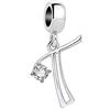 MariaFonte Charm New 2024 MariaFonte Adatto per Tutte Marche Bracciali Collane Lettera Alfabeto Iniziale Nome Argento Compleanno Anniversario Ciondoli Originale Amicizia Mamma Bead Cuore Natale Pendente