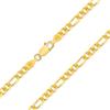 Planetys - Collana - Catena in argento 925/1000 - Maglia ro Diamantata - Placcato oro giallo 18 carati - Larghezza: 4,2 mm