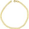 gioiellitaly Bracciale oro giallo 18 kt catena grumetta gioiello uomo donna unisex lunghezza 19 cm gioiello ragazzo e ragazza
