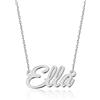 UMAGICBOX Squisita collana con nome personalizzato, scegli tra 14 stili di carattere, ciondolo personalizzabile in acciaio inossidabile placcato in oro 18 carati e argento Sterling, regalo unico per