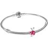 PANDORA Set regalo da donna con bracciale in argento e ciondolo a forma di lumaca rosa, regalo romantico, confezione multiprodotto 21773