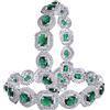 Ratnavali Jewels CZ Zirconia Oro Tono Diamante Verde Elegante Bollywood Indiano Braccialetti Gioielli Donne, Metallo, Zirconia cubica