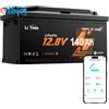 Batteria Lifepo4 12V 140Ah, Batteria Litio 12V Con Bluetooth, Protezione a Bassa
