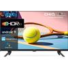 CHiQ Smart tv 32" Smart TV, Con Android 11, HD, Frameless TV, Netflix, Prime V