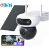 8MP (4MP+4MP) Telecamera Wifi Esterno Batteria Con Doppia Lente, Telecamera Sola