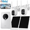Does not apply 4MP Kit Videosorveglianza Wifi Esterno Senza Fili, 10CH Sistema Sicurezza Batter