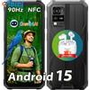 Telefono Indistruttibile Cellulare Robusto Android 15 Smartphone 2025, 12GB+64GB