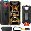 Ulefone Armor X13 Rugged Smartphone 2024, 12GB+64GB/SD-256GB, Android 14 Telefon