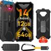 Ulefone Telefono robusto.Ulefone Armor X13 Rugged Smartphone Android 14, 12GB + 64GB/SD-