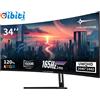 Minifire Monitor da gioco curvo 34" UWQHD 165Hz (DP), 3440 x 1440, curvo 1500R,