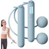 Generic Corda per saltare senza fili con contatore, corda per saltare senza fili per adulti, corda per saltare a gravità ponderata, timer di salto con display a LED per adulti e bambini, boxe, salto