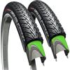 Fincci Corso Coppia Copertone Bici 26 26x1.95 Semi-Slick - 2 Copertoni Bici 26 Pieghevoli Antiforatura Nylon 3mm 27 TPI 50-559 - per Elettrica, Pieghevole, MTB, Strada, City